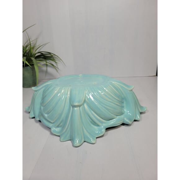 Vintage Aqua Pottery Console Bowl Planter USA 538 - Picture 4 of 6